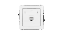 DECO Mechanizm gniazda komputerowego pojedynczego 1xRJ45, kat. 6A, 8-stykowy, biały mat 25DGK-7