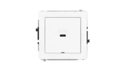 DECO Mechanizm gniazda pojedynczego 1xUSB C-C, bez pola opisowego, biały mat 25DGUSBBO-7