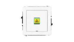 DECO Mechanizm gniazda światłowodowego/optycznego pojedynczego, bez pola opisowego, biały mat 25DGOPBO-1