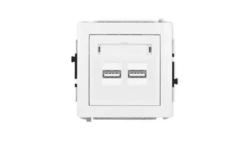 DECO Mechanizm ładowarki USB podwójnej, 5V, 3.1A, biały mat 25DCUSB-6