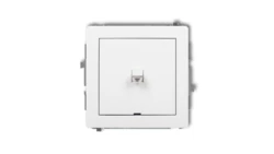 DECO Mechanizm łącznika schodowego w stylu amerykańskim (jeden klawisz, bez piktogramu), biały mat 25DWPUS-3.1