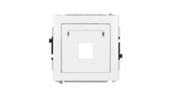 DECO Mechanizm gniazda multimedialnego pojedynczego bez modułu (standard Keystone), biały mat 25DGM-1P