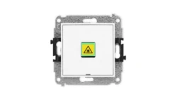 MINI Mechanizm gniazda światłowodowego/optycznego pojedynczego, bez pola opisowego biały mat 25MGOPBO-1