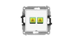 MINI Mechanizm gniazda światłowodowego/optycznego podwójnego, bez pola opisowego biały mat 25MGOPBO-2