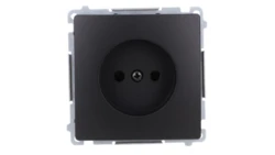 Simon Basic Gniazdo wtyczkowe bez uziemienia (moduł) 16A, 250V, zaciski śrubowe czarny BMG1.01/49