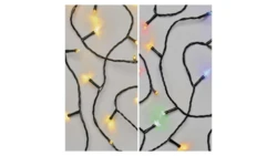 Lampki choinkowe 100LED 10m, 2 w 1 ciepła biel lub multikolor, czarny, 8 programów, IP44 D4AH01
