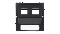 Simon Basic Pokrywa gniazd teleinformatycznych na Keystone skośna. Montaż gniazda na wkręty do puszki czarny BMGKS2P/49