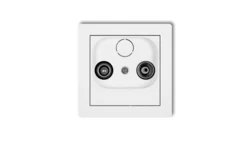 DECO Mechanizm gniazda abonenckiego RTV końcowego 2dB, biały mat 25DG2K