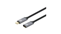 Przedłużacz USB-C 3.2 Gen2 M/F 100W 5A czarny ICOC MUSB322-CMF-010 /1m/
