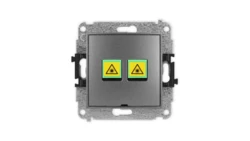 ICON Mechanizm gniazda światłowodowego/optycznego podwójnego, bez pola opisowego grafitowy 11IGOPBO-2