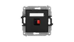 ICON Mechanizm gniazda głośnikowego pojedynczego czarny mat 12IGG-1