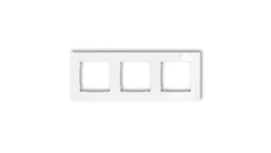 ICON Ramka uniwersalna potrójna kwadratowa - efekt szkła (ramka: biała spód: biały) 0-0-IRSK-3