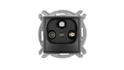 ICON Mechanizm gniazda abonenckiego 2 wyjścia SAT + TV grafitowy 11IGSN