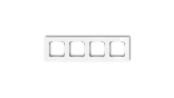 ICON Ramka uniwersalna poczwórna kwadratowa - efekt szkła (ramka: biała spód: czarny) 0-12-IRSK-4