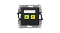 ICON Mechanizm gniazda światłowodowego/optycznego podwójnego czarny mat 12IGOP-2