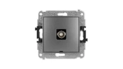ICON Mechanizm gniazda pojedynczego BNC, bez pola opisowego grafitowy 11IGBNCBO-1