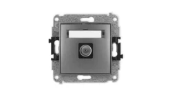 ICON Mechanizm gniazda antenowego pojedynczego TV grafitowy 11IGTV-1