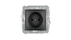 ICON Mechanizm gniazda pojedynczego bez uziemienia 2P (przesłony torów prądowych) grafitowy 11IGP-1p