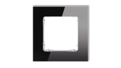 ICON Ramka uniwersalna pojedyncza kwadratowa - efekt szkła (ramka: czarna spód: biały) 12-0-IRSK-1