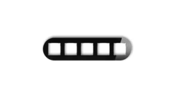 ICON Ramka uniwersalna pięciokrotna okrągła - efekt szkła (ramka: czarna spód: grafitowy mat) 12-28-IRSO-5