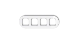 ICON Ramka uniwersalna poczwórna okrągła - efekt szkła (ramka: biała spód: grafitowy mat) 0-28-IRSO-4