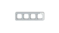 ICON Ramka uniwersalna poczwórna zaokrąglona - efekt szkła (ramka: szara spód: czarny) 15-12-IRSZ-4