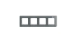 ICON Ramka uniwersalna poczwórna kwadratowa - efekt szkła (ramka: grafitowa spód: biały) 28-0-IRSK-4