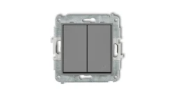 ICON Mechanizm łącznika jednobiegunowego ze schodowym (wspólne zasilanie) szary mat 27IWP-10.1