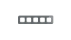 ICON Ramka uniwersalna pięciokrotna zaokrąglona - efekt szkła (ramka: grafitowa spód: grafitowy mat) 28-28-IRSZ-5