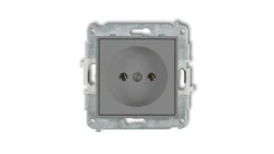 ICON Mechanizm gniazda pojedynczego bez uziemienia 2P (bez przesłon torów prądowych) szary mat 27IGP-1