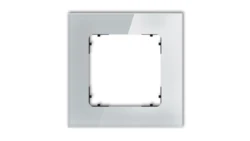 ICON Ramka uniwersalna pojedyncza kwadratowa - efekt szkła (ramka: szara spód: czarny) 15-12-IRSK-1