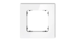 ICON Ramka uniwersalna pojedyncza kwadratowa - efekt szkła (ramka: biała spód: czarny) 0-12-IRSK-1