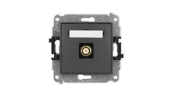 ICON Mechanizm gniazda antenowego pojedynczego typu F (SAT) pozłacany grafitowy mat 28IGF-1.1