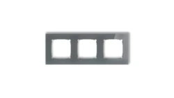 ICON Ramka uniwersalna potrójna kwadratowa - efekt szkła (ramka: grafitowa spód: grafitowy mat) 28-28-IRSK-3
