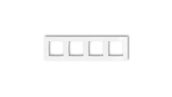 ICON Ramka uniwersalna poczwórna kwadratowa - efekt szkła (ramka: biała spód: biały) 0-0-IRSK-4