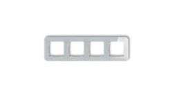 ICON Ramka uniwersalna poczwórna zaokrąglona - efekt szkła (ramka: szara spód: biały) 15-0-IRSZ-4