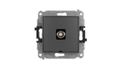 ICON Mechanizm gniazda pojedynczego BNC, bez pola opisowego grafitowy mat 28IGBNCBO-1