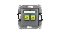 ICON Mechanizm gniazda światłowodowego/optycznego podwójnego grafitowy 11IGOP-2