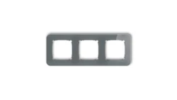 ICON Ramka uniwersalna potrójna zaokrąglona - efekt szkła (ramka: grafitowa spód: grafitowy mat) 28-28-IRSZ-3