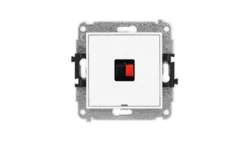 ICON Mechanizm gniazda głośnikowego pojedynczego, bez pola opisowego biały mat 25IGGBO-1