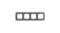 ICON Ramka uniwersalna poczwórna zaokrąglona - efekt szkła (ramka: grafitowa spód: czarny) 28-12-IRSZ-4