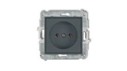ICON Mechanizm gniazda pojedynczego bez uziemienia 2P (bez przesłon torów prądowych) grafitowy mat 28IGP-1