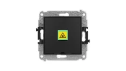 ICON Mechanizm gniazda światłowodowego/optycznego pojedynczego, bez pola opisowego czarny mat 12IGOPBO-1