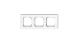 ICON Ramka uniwersalna potrójna kwadratowa - efekt szkła (ramka: biała spód: czarny) 0-12-IRSK-3