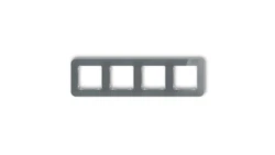 ICON Ramka uniwersalna poczwórna zaokrąglona - efekt szkła (ramka: grafitowa spód: biały) 28-0-IRSZ-4