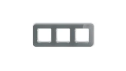 ICON Ramka uniwersalna potrójna zaokrąglona - efekt szkła (ramka: grafitowa spód: biały) 28-0-IRSZ-3