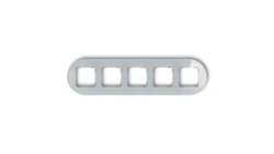 ICON Ramka uniwersalna pięciokrotna okrągła - efekt szkła (ramka: szara spód: grafitowy mat) 15-28-IRSO-5