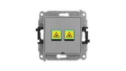 ICON Mechanizm gniazda światłowodowego/optycznego podwójnego, bez pola opisowego szary mat 27IGOPBO-2