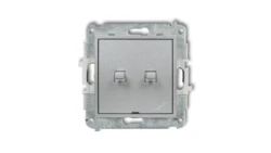 ICON Mechanizm łącznika jednobiegunowego ze schodowym (wspólne zasilanie) w stylu amerykańskim srebrny metalik 7IWPUS-10.1