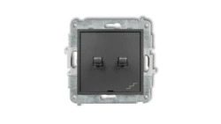 ICON Mechanizm łącznika jednobiegunowego ze schodowym (osobne zasilanie) w stylu amerykańskim grafitowy 11IWPUS-10.2